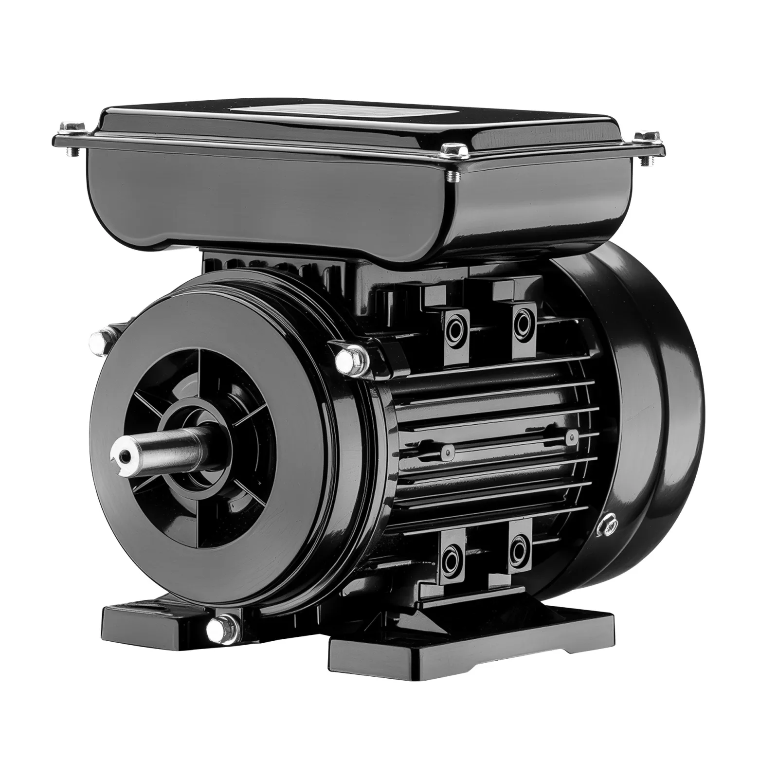 Wiltec Elektromotor 1-phasig, Elektro Motor 4-polig 0,37 kW, Einphasen Wechselstrommotor 1400 U/min, Induktionsmotor Aluminium, kompakter Motor