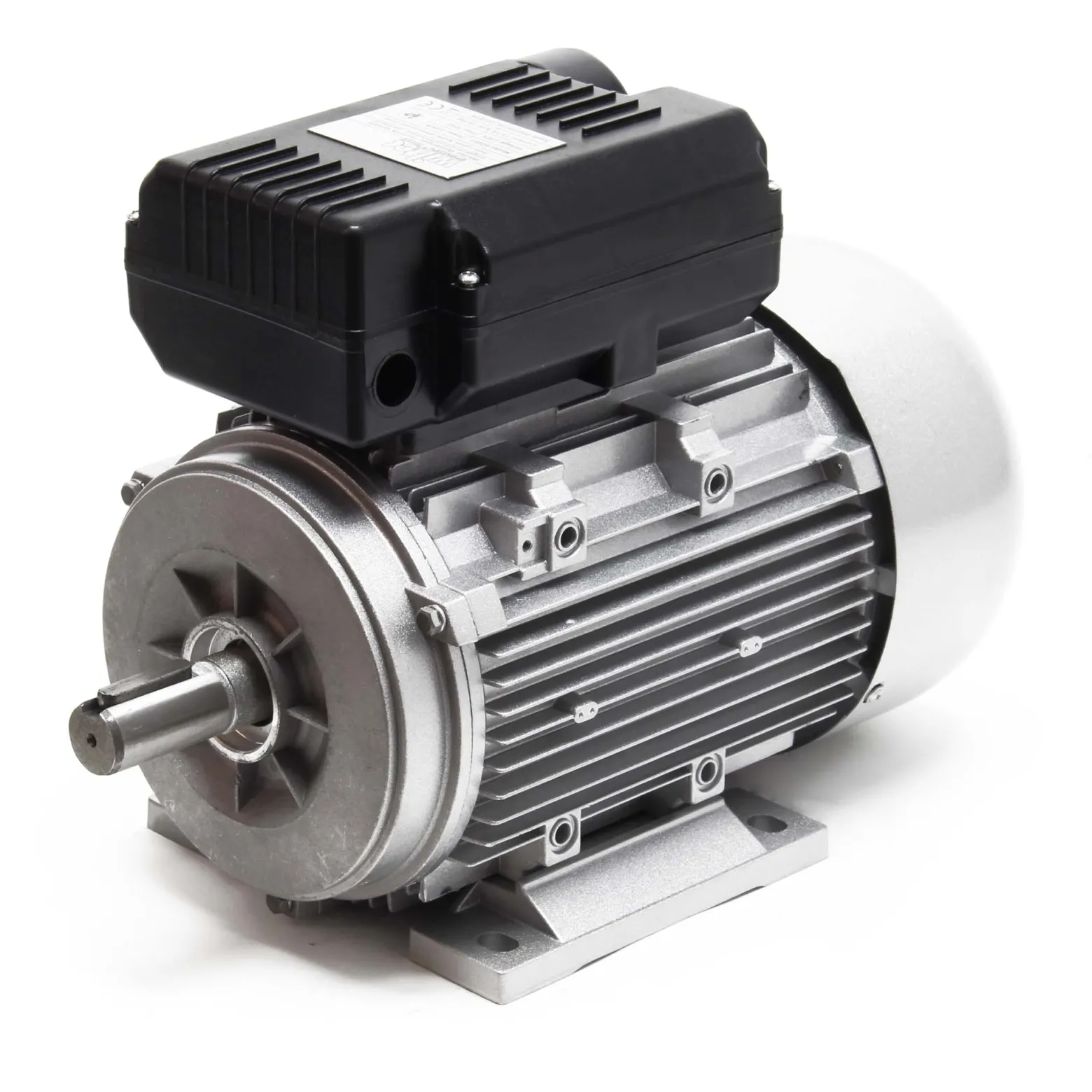 Wiltec Elektromotor 230 V 1,5 kW (2 PS) 1-phasig 2-polig E-Motor mit Anlaufkondensator 2850 U/min und Aluminiumwicklung