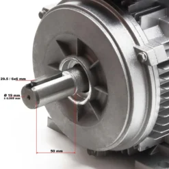 Wiltec Elektromotor 230 V 1,5 kW (2 PS) 1-phasig 2-polig E-Motor mit Anlaufkondensator 2850 U/min und Aluminiumwicklung