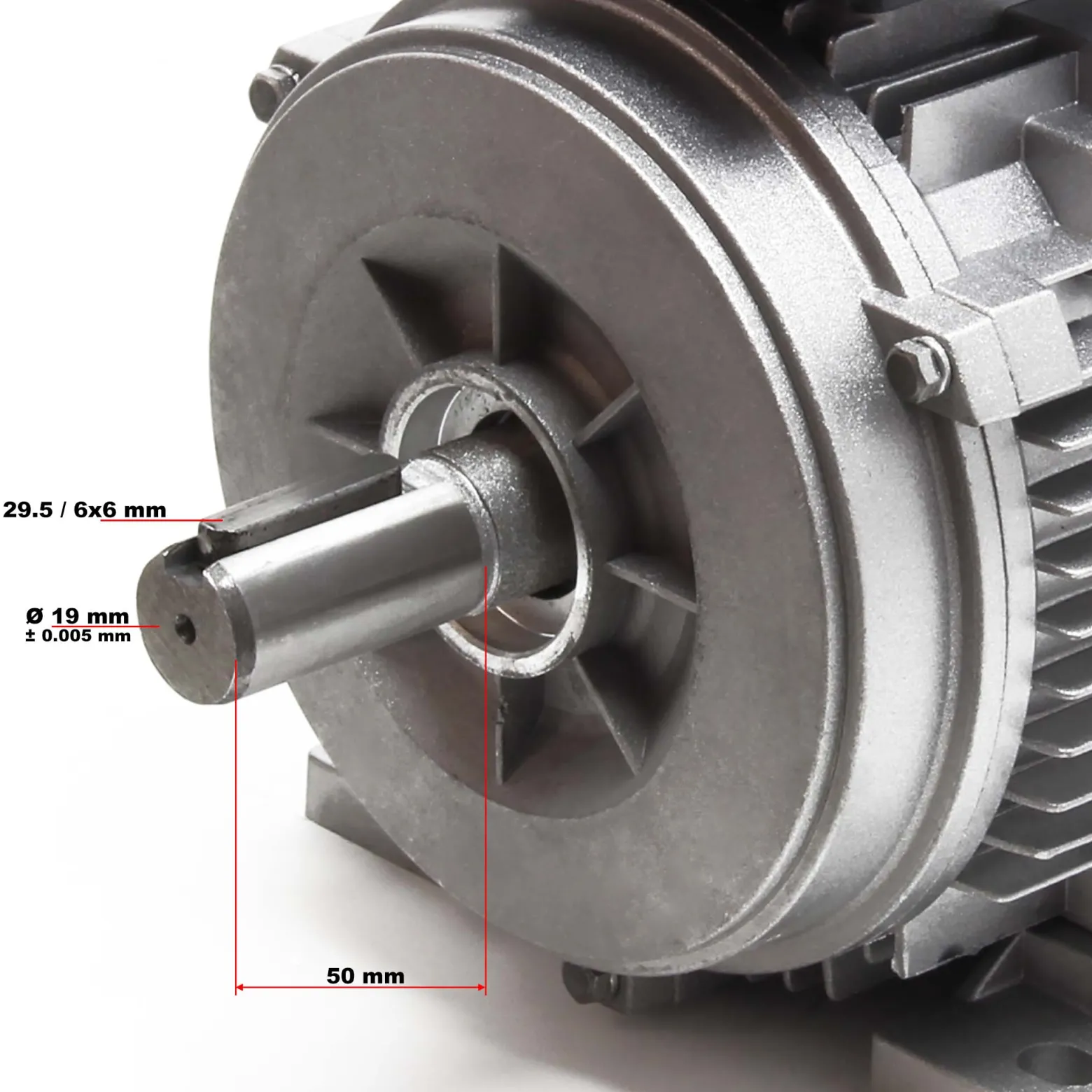 Wiltec Elektromotor 230 V 1,5 kW (2 PS) 1-phasig 2-polig E-Motor mit Anlaufkondensator 2850 U/min und Aluminiumwicklung