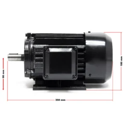 Wiltec Elektromotor 400 V 2,2 kW (3 PS) 3-phasig 2-polig E-Motor in Bauform B3 2830 U/min mit Aluminiumwicklung, Drehstrommotor