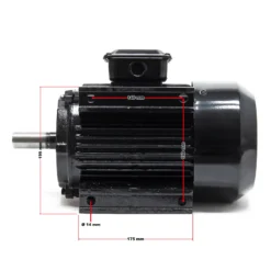 Wiltec Elektromotor 400 V 3 kW (4 PS) 3-phasig 2-polig E-Motor in Bauform B3 2830 U/min mit Aluminiumwicklung, Drehstrommotor