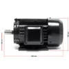 Wiltec Elektromotor 400 V 1,5 kW (2 PS) 3-phasig 2-polig E-Motor in Bauform B3 2830 U/min mit Aluminiumwicklung, Drehstrommotor