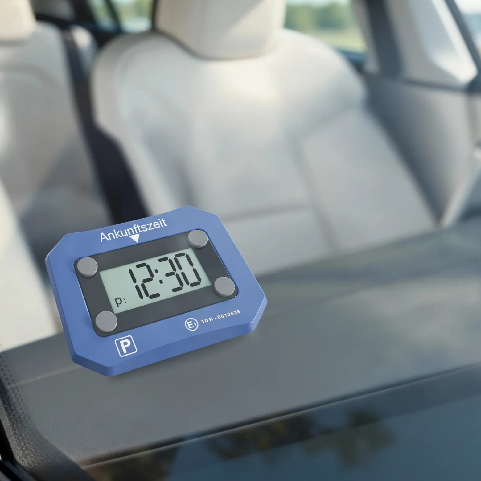 Wiltec elektronische Parkscheibe, digitale Parkuhr mit KBA-Zulassung, Parkscheibe automatisch mit Nachtmodus & SOS-Signal für Auto