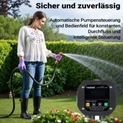 Wiltec elektronischer Druckschalter für Hauswasserwerk, Gartenpumpe, Wasserdruckschalter automatischer Start/Stopp, Wassermangelsicherung, Drucksensor