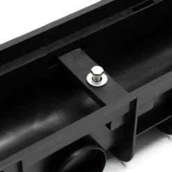 Wiltec Entwässerungsrinne 4x 1 m mit Abdeckrost aus Gusseisen – 25 t Traglast – Ablaufrinne für Abwasser und Regenwasser – Abwasserrinne