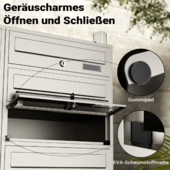 Wiltec 12er Briefkastenanlage Edelstahl 945 x 270 x 1500 mm, Standbriefkasten mit 2x6 Fächern, Schlüssel und Namensschild, Briefkasten Postkasten mit Ständer