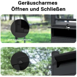 Wiltec 6er Briefkastenanlage schwarz 556 x 270 x 1500 mm, Standbriefkasten mit 6 Fächern, Schlüssel und Namensschild, Briefkasten Postkasten mit Ständer
