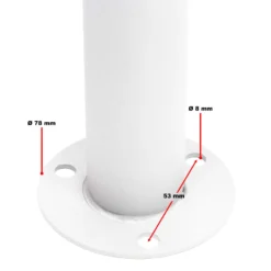 Wiltec 3er Briefkastenanlage weiß 513 x 270 x 1150 mm, Standbriefkasten mit 3 Fächern, Schlüssel und Namensschild, Briefkasten Postkasten mit Ständer