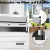 Wiltec 8er Briefkastenanlage weiß 945 x 270 x 1500 mm, Standbriefkasten mit 2x4 Fächern, Schlüssel und Namensschild, Briefkasten Postkasten mit Ständer