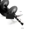 Wiltec Erdlochbohrer Bohrschnecke 100mm Ø, Gusseisen, mit fester Stechspitze, Ersatzbohrer für Erdlochbohrer Pfahlbohrer