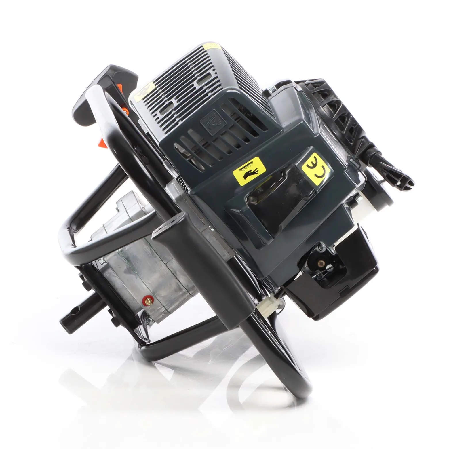 Wiltec Erdlochbohrer 2,2kW 3 PS 63 ccm Benzinmotor, Erdbohrer mit 2 Takt Motor, Pfahlbohrer Motorerdbohrer für saubere Bohrungen