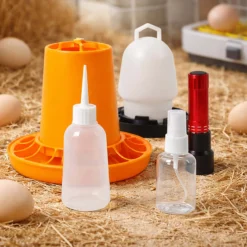 Wiltec Ersatzteile Set für automatische Brutmaschine 5-teilig mit Futterspender, Tränke & Schierlampe, Ersatz Zubehör für Brutautomat
