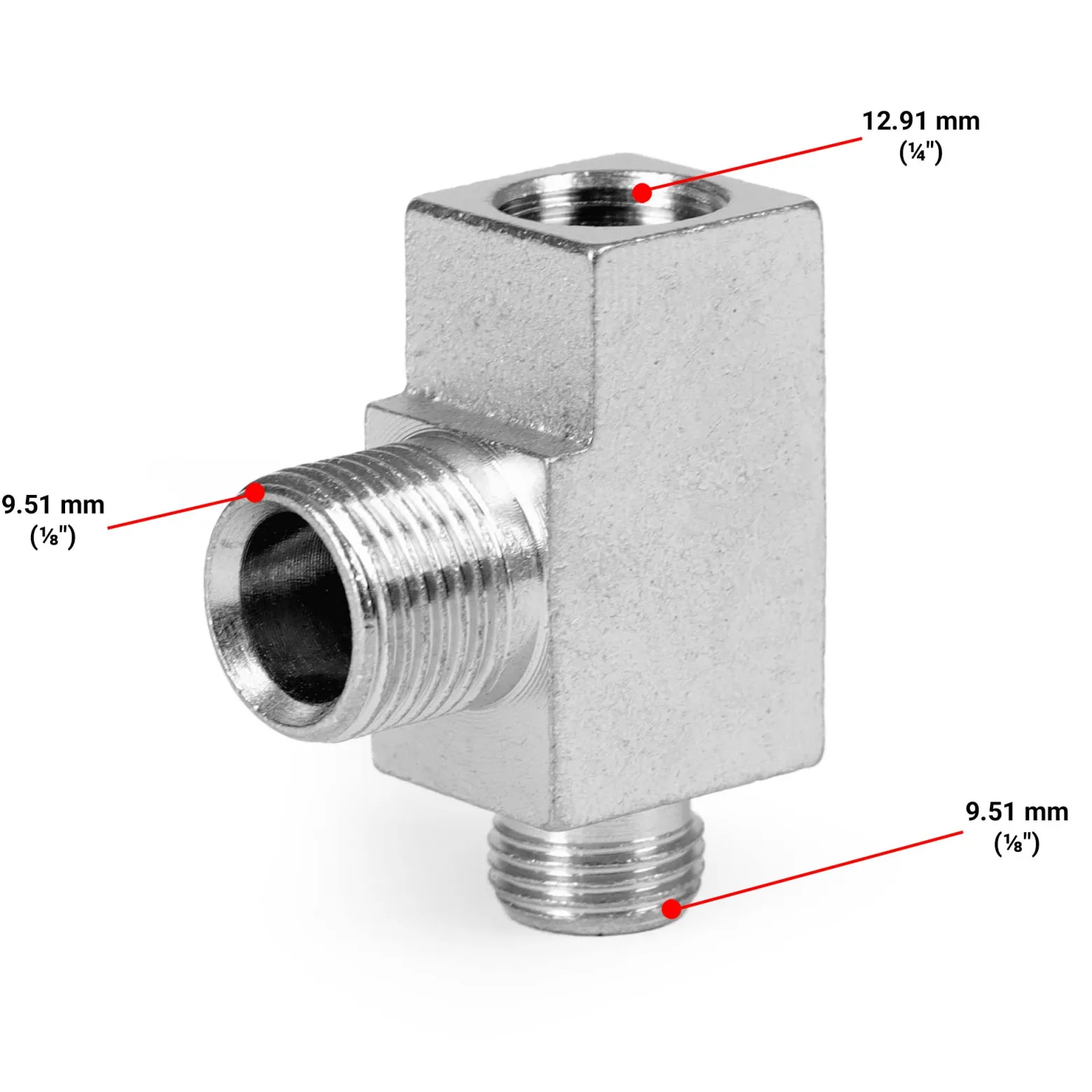 Wiltec Ersatzteil für Aibrush Kompressor AS189 – T-Stück Verbinder – 29 x 12 x 22 mm – Verbindungsstück für Airbrushkompressor, Zubehör