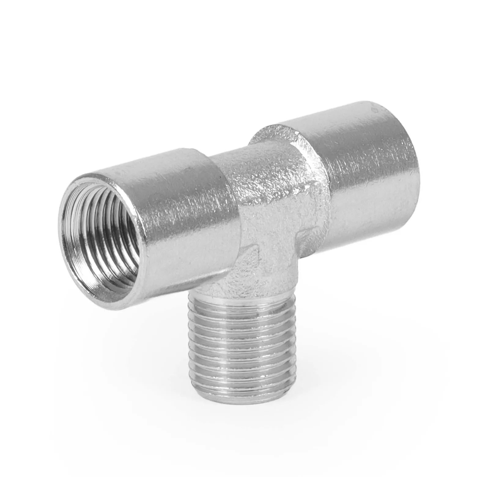 Wiltec Ersatzteil für Airbrush Kompressor AS196AW – T-Stück Verbinder – 2x IG 1/8" – 1x AG 1/8" – für Airbrushkompressor, Zubehör