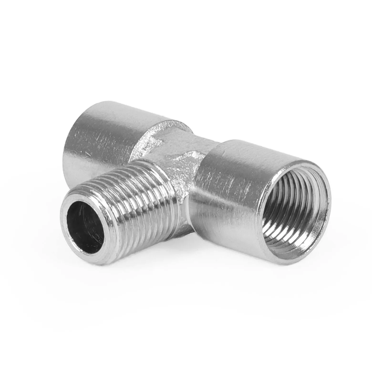 Wiltec Ersatzteil für Airbrush Kompressor AS196AW – T-Stück Verbinder – 2x IG 1/8" – 1x AG 1/8" – für Airbrushkompressor, Zubehör