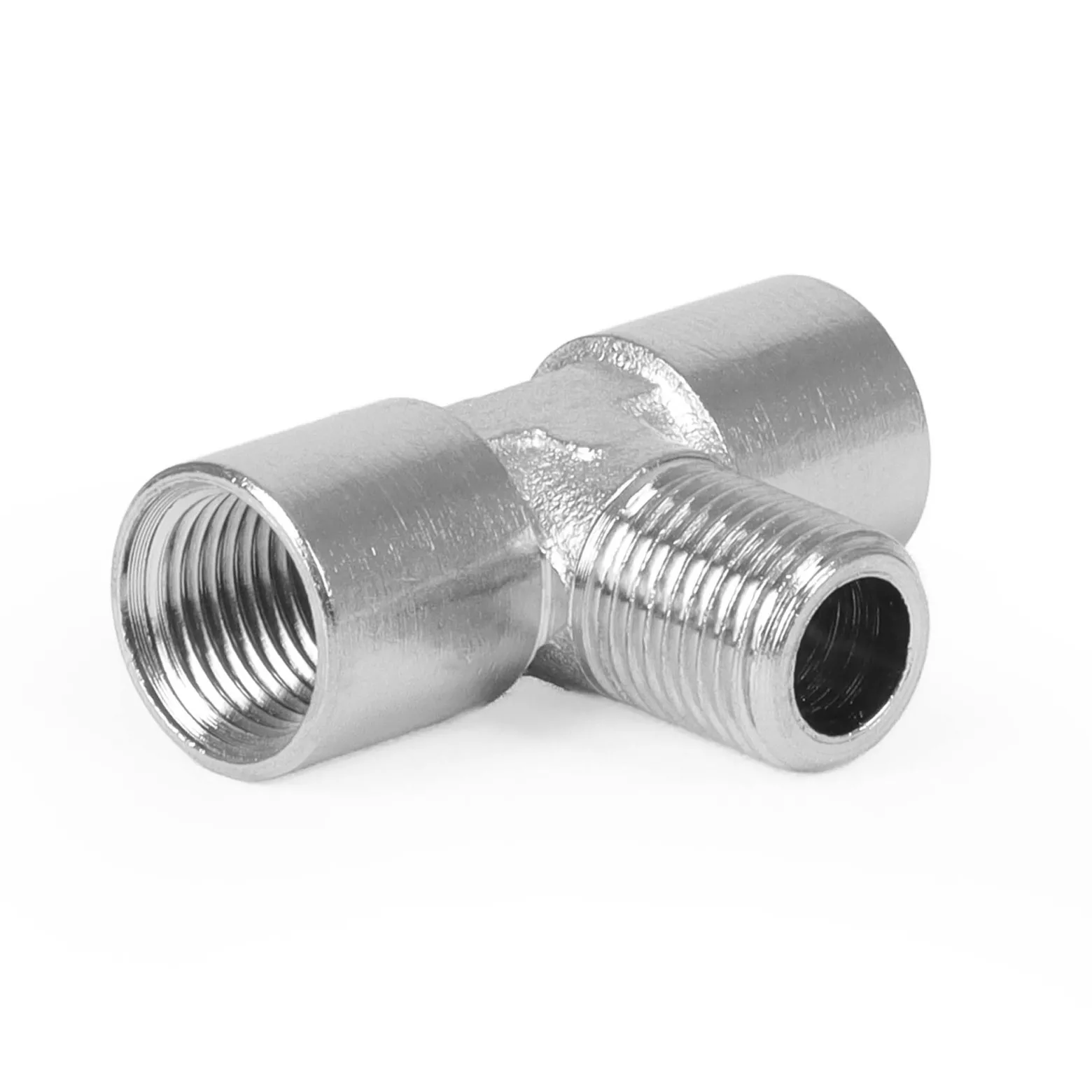 Wiltec Ersatzteil für Airbrush Kompressor AS196AW – T-Stück Verbinder – 2x IG 1/8" – 1x AG 1/8" – für Airbrushkompressor, Zubehör