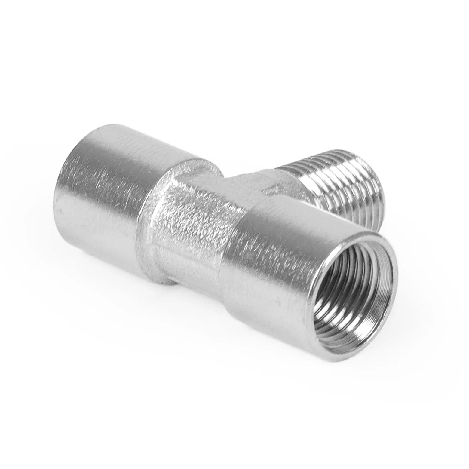 Wiltec Ersatzteil für Airbrush Kompressor AS196AW – T-Stück Verbinder – 2x IG 1/8" – 1x AG 1/8" – für Airbrushkompressor, Zubehör