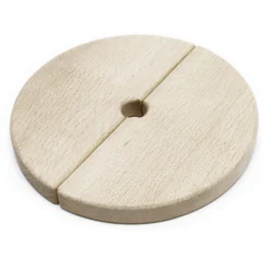 Wiltec Ersatzteil für Obstpresse 6 L – Holzdeckel – Ø 165 mm außen – 2-teilig– für Saftpresse, Maischepresse, Weinpresse Zubehör