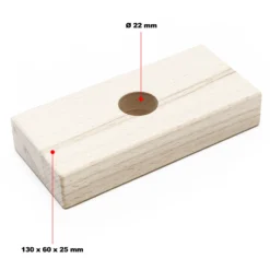 Wiltec Ersatzteil für Obstpresse 6 L – Pressblock – gelocht – 130 x 60 x 25 mm – für Saftpresse, Maischepresse, Weinpresse Zubehör