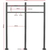 Wiltec 2er Set Designer Briefkasten V16 Anthrazit 1000 x 135 x 1200 mm, Wandbriefkasten mit Schloss, Zeitungsrolle, Ständer, Postkasten aus pulverbeschichtetem Stahl
