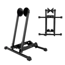 Wiltec Fahrrad Hinterradständer 450 x 365 x 540 mm bis 35 kg, freistehender Fahrradständer klappbar, Fahrradhalter für Garage, Keller und Wohnung