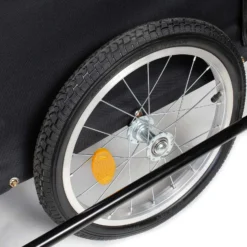 Wiltec Fahrrad Lastenanhänger 1460 x 880 x 590 mm bis 65 kg, Fahrradanhänger mit Radschutz Rahmen, Deichsel klappbar & Schnellkupplung für Einkäufe, Urlaub, Radtouren