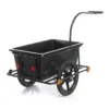 Wiltec Fahrrad Lastenanhänger 158x69x51 cm bis 80 kg, Fahrradanhänger mit 90 L Transportwanne, Kupplung und Luftreifen, Handwagen Anhänger für Fahrrad
