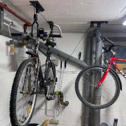 Wiltec Fahrradlift Deckenhalter 20kg, 4 m Deckenhöhe, Fahrradgarage Halterung für Bikes, Fahrradhalter mit Seilzug