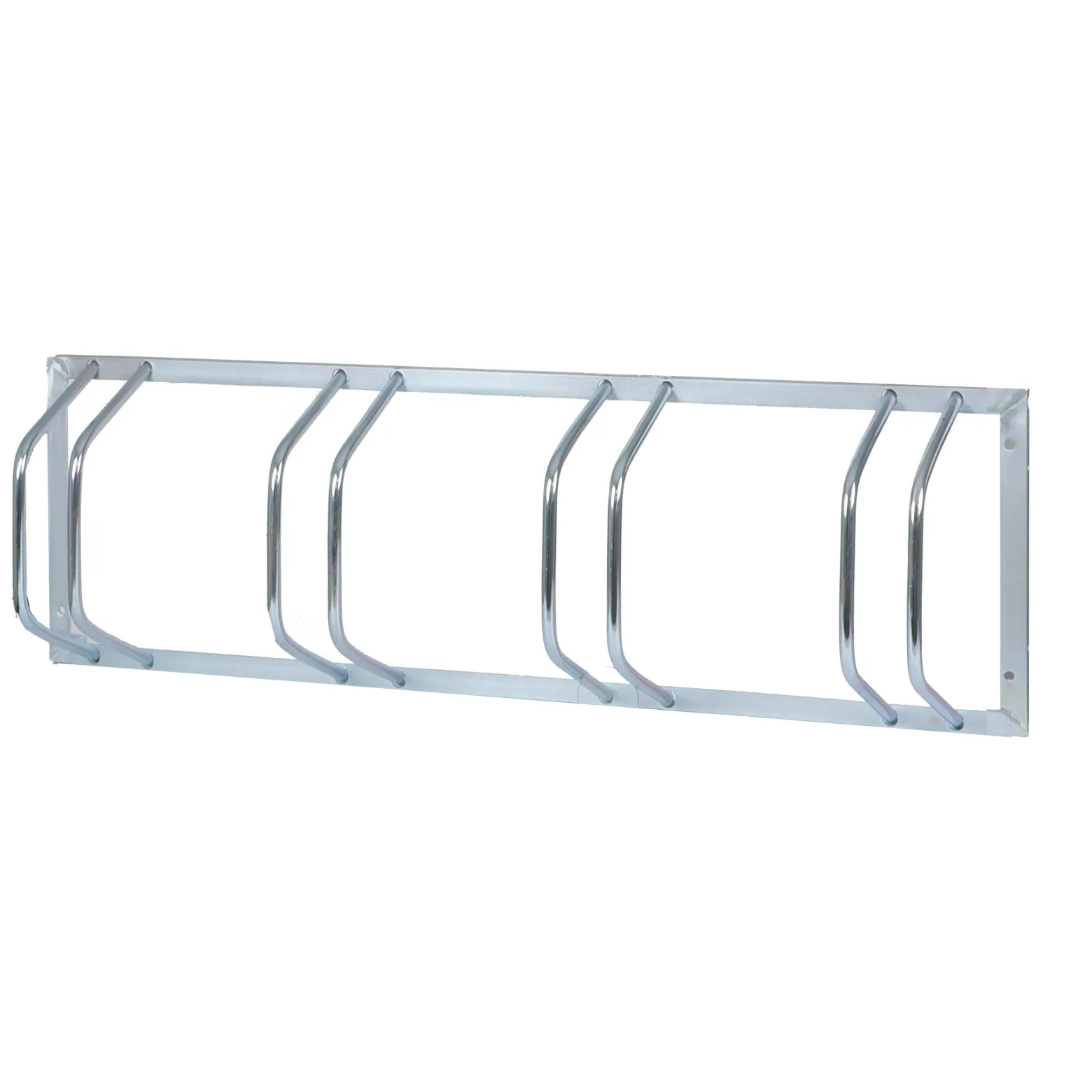 Wiltec Fahrradständer für 4 Fahrräder 124x39,5x19,5cm aus verzinktem Stahl und für Wandmontage geeignet Reihenparker Fahrradbügel