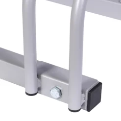 Wiltec Fahrradständer für 3 Fahrräder 70,5x33x27cm grau pulverbeschichteter Stahl und für Bodenmontage geeignet Reihenparker Fahrradbügel