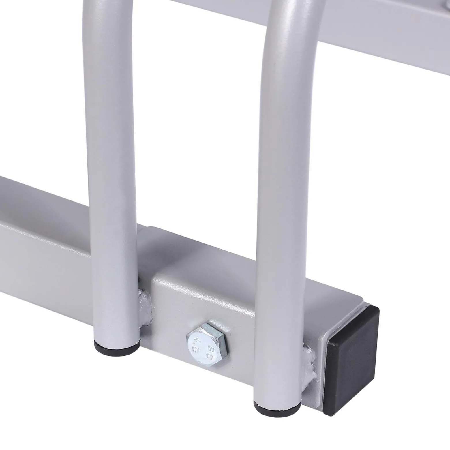 Wiltec Fahrradständer für 3 Fahrräder 70,5x33x27cm grau pulverbeschichteter Stahl und für Bodenmontage geeignet Reihenparker Fahrradbügel