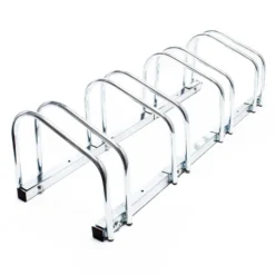 Wiltec Fahrradständer für 4 Fahrräder 95x33x27cm aus verzinktem Stahl und für Wandmontage geeignet Reihenparker Fahrradbügel