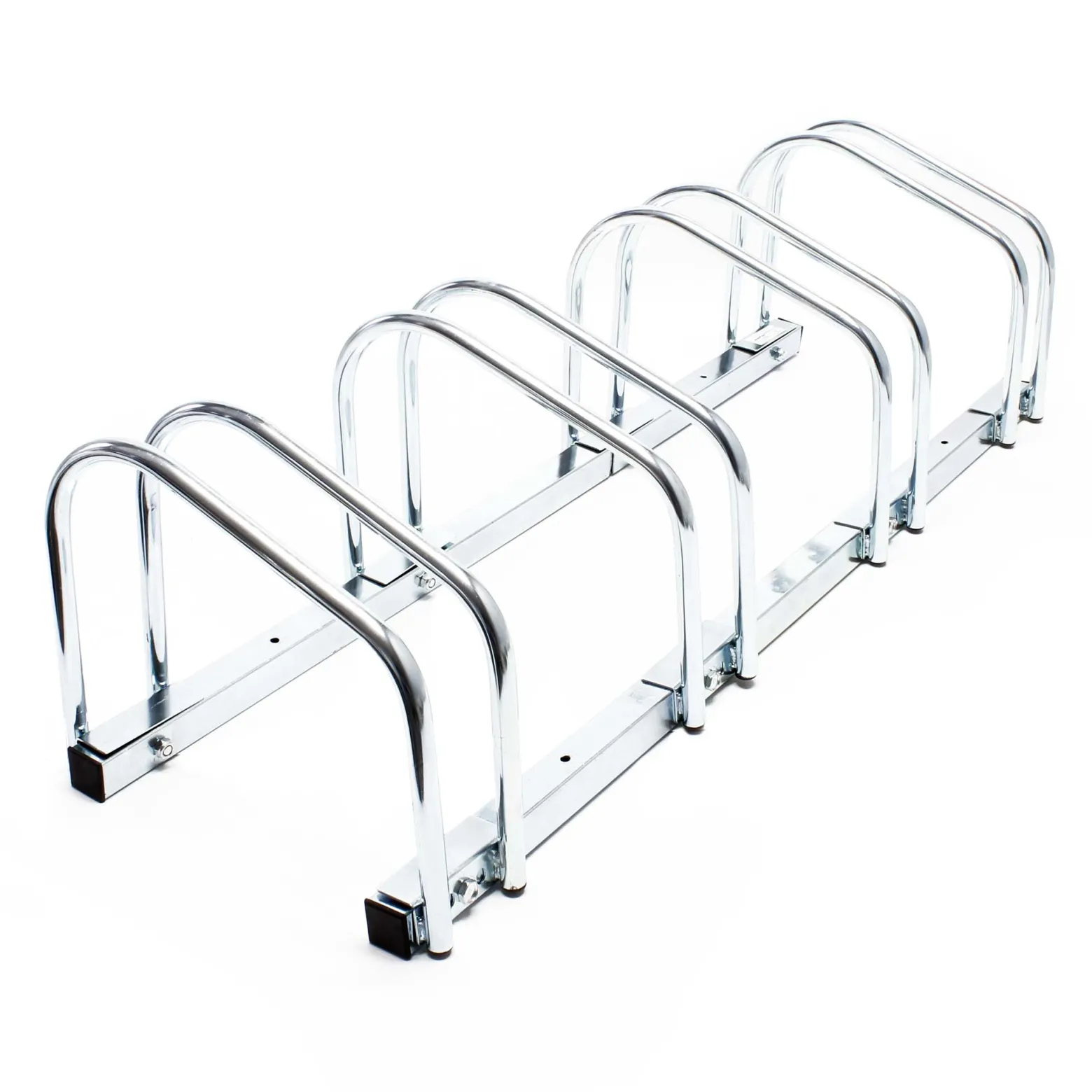 Wiltec Fahrradständer für 4 Fahrräder 95x33x27cm aus verzinktem Stahl und für Wandmontage geeignet Reihenparker Fahrradbügel