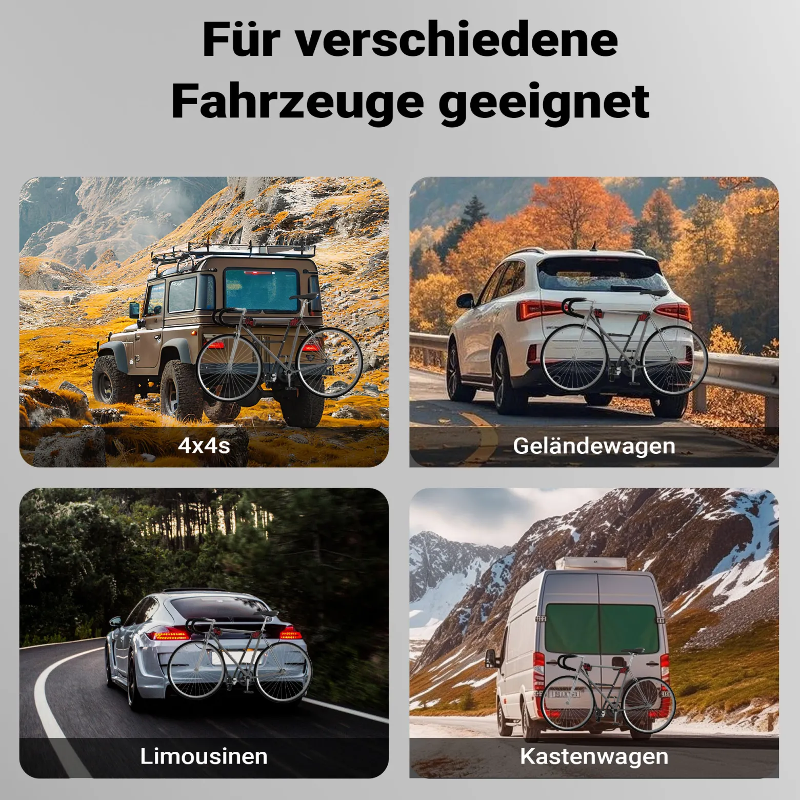Wiltec Fahrradträger Anhängerkupplung für 3 Fahrräder, Fahrradträger für Auto Stahl, Fahrradhalterung bis 45 kg, Fahrrad Träger mit sicherer Fixierung