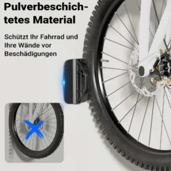 Wiltec Fahrrad Wandhalterung 11,8 x 30,7-34 x 43,8-62,5 cm bis 35 kg, Fahrradhalterung universell, faltbare Fahrradaufhängung mit Schwenkarm