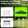 Wiltec Faltpavillon 250 x 250 x 270 cm grau wasserdicht, Pavillon mit Zentralverschluss, Gartenpavillon mit verstellbaren Beinen, Partyzelt für Festival