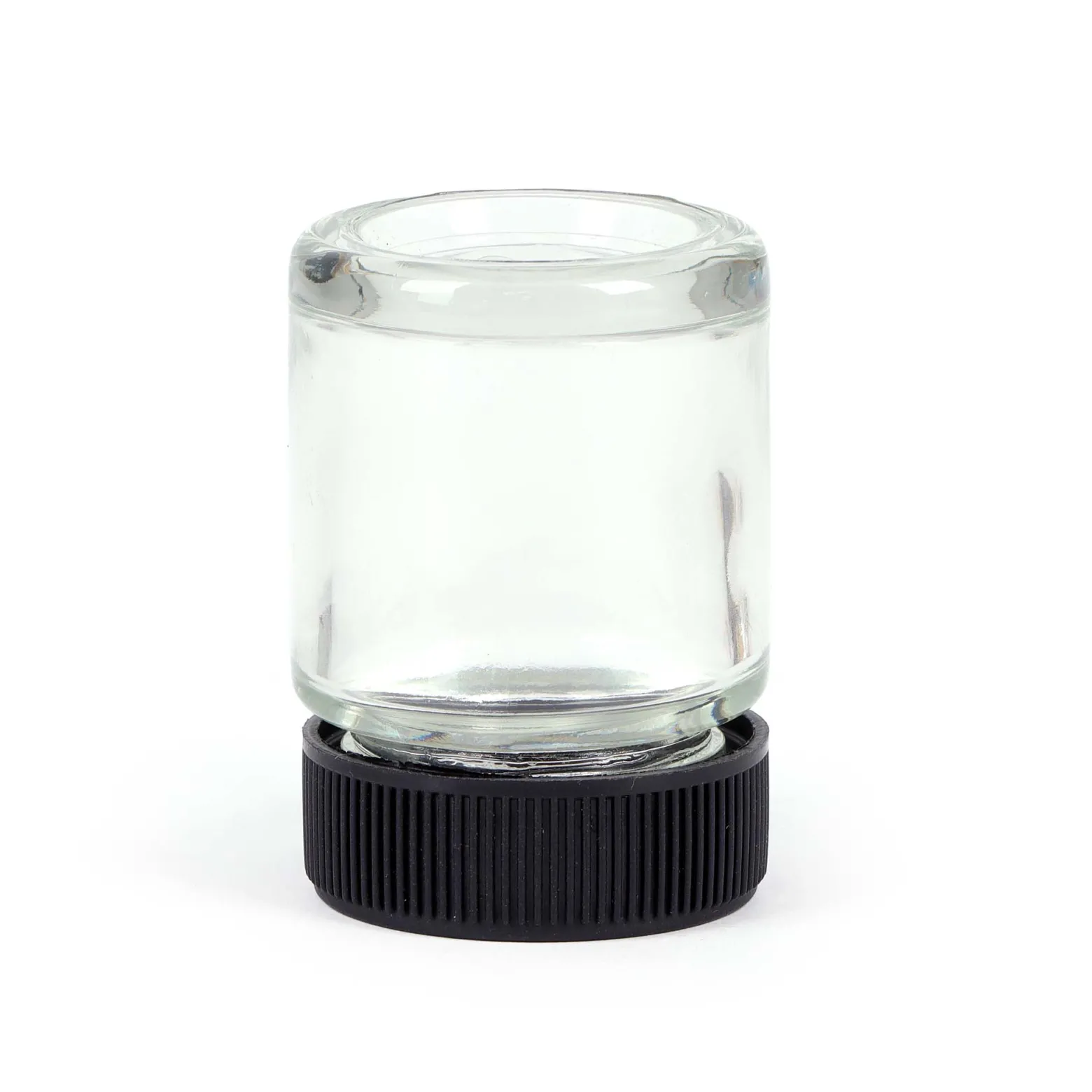 Wiltec Farbbecher für Airbrushpistole, 35 x 35 x 50 mm, Farbbehälter Glas mit Deckel 22 cm³, Variante 1, Airbrush Ersatzteil