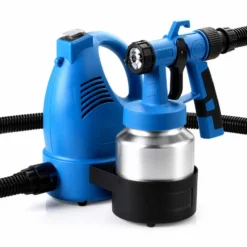 Wiltec Farbspritzpistole 600 W, leistungsstarkes Farbsprühgerät 230 V, elektrische Sprühpistole 3-4 bar, hochwertige Spritzpistole für Wandfarbe mit 800 ml Aluminiumtank