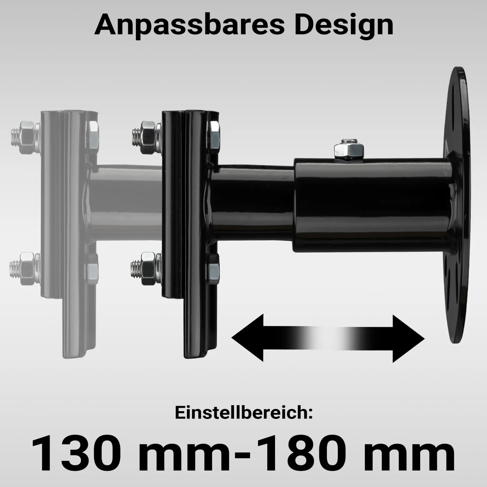 Wiltec Farm Jack Halterung für Reserverad, Wagenheberhalterung für Notrad 5“-6,75“, Farm Jack Zubehör Stahl, platzsparende Wagenheber Aufbewahrung