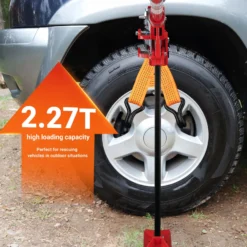 Wiltec Farm Jack – Kompakt-Set für ATV/Anhänger, Wagenheber bis 3000 kg mit Unterlegplatte und Radhebe-Adapter