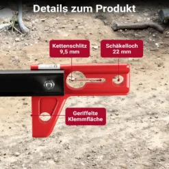 Wiltec Farm Jack obere Klemme, Wagenheber Schelle, Farm Jack Zubehör robuste Stahlkonstruktion, Top Clamp für sichere Hebe- und Windeeinsätze