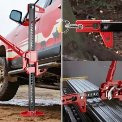 Wiltec Farm Jack – Profi-Klemm-Set, 60‘‘ Wagenheber bis 3000 kg und max. 135 cm Hubhöhe mit obere Klemme