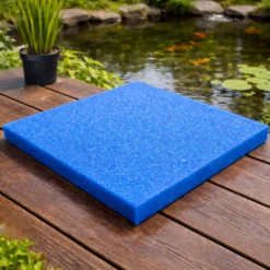 Wiltec Filtermatte Schaumstoff 50 x 50 x 3 cm feine Porung 30 ppi für Teichfilter Aquarienfilter Aquarium Filter Außenfilter Wasser
