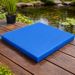Wiltec Filtermatte Schaumstoff 50 x 50 x 10 cm grobe Porung 10 ppi für Teichfilter Aquarienfilter Aquarium Filter Außenfilter Wasser