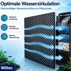 Wiltec Filtermedienauflage 68 x 40 x 1,2 cm mit 18 x 18 mm Raster, Unterlage und Trennwand für Filtermedien, Aquarien Filtermaterial