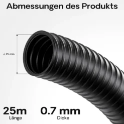 Wiltec Flexibler Förderschlauch 25m Spiralschlauch 25mm (1