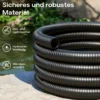 Wiltec Flexibler Förderschlauch 25m Spiralschlauch 32mm (1 1/4") schwarz mit Verstärkungsspirale Bewässerung Wasser Teich