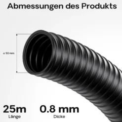 Wiltec Flexibler Förderschlauch 25m Spiralschlauch 50mm (2