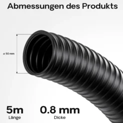 Wiltec Flexibler Förderschlauch 5m Spiralschlauch 50mm (2